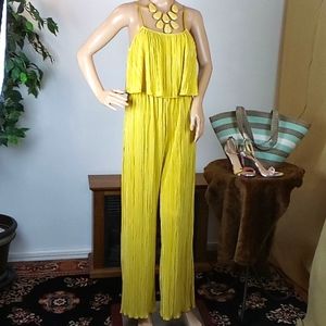 Cider Shimmery Gold Romper, women's size small